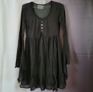 Killstar Spiderweb Long Sleeve Dress